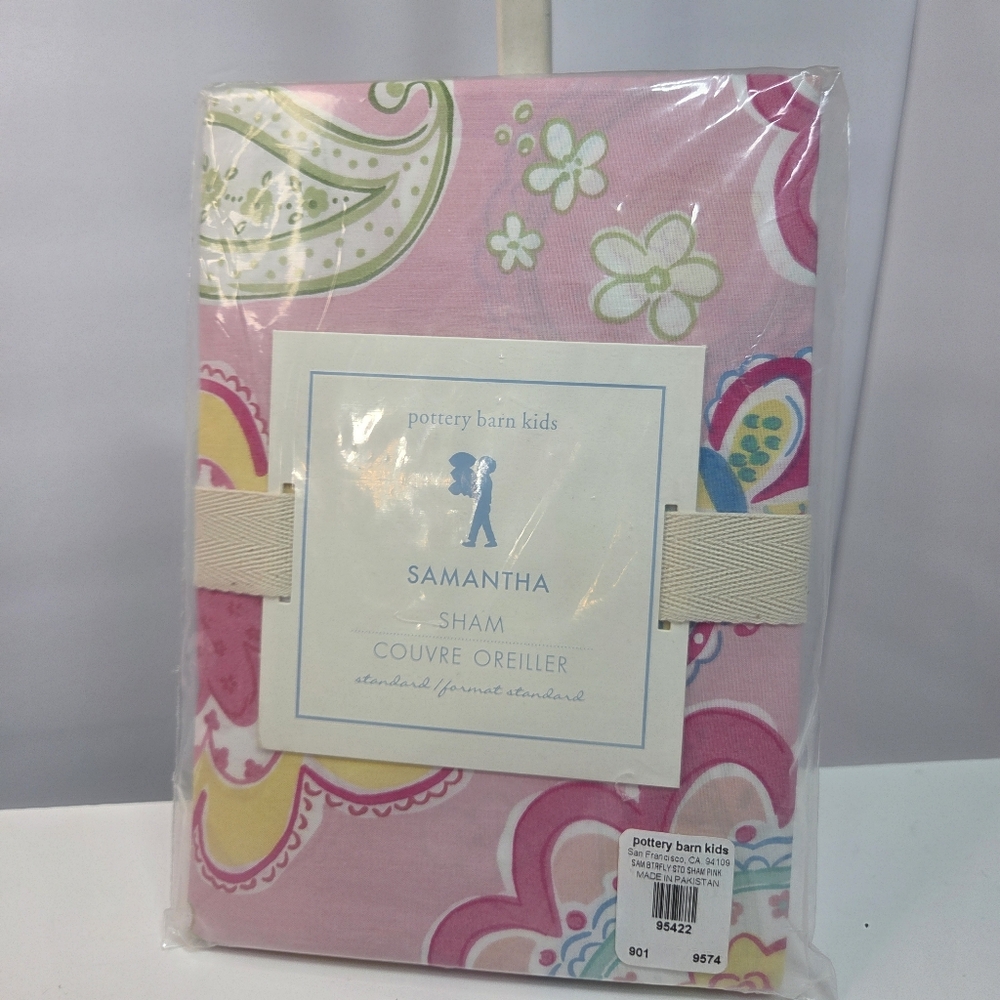 Pottery Barn Kids Samantha Sham Paisley Pink Nwt One Sham